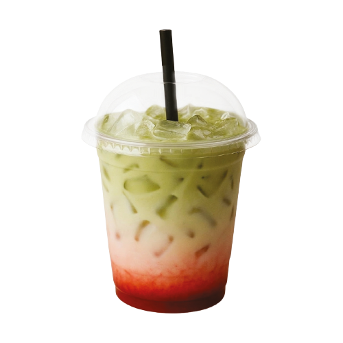 Latte matcha e fragola